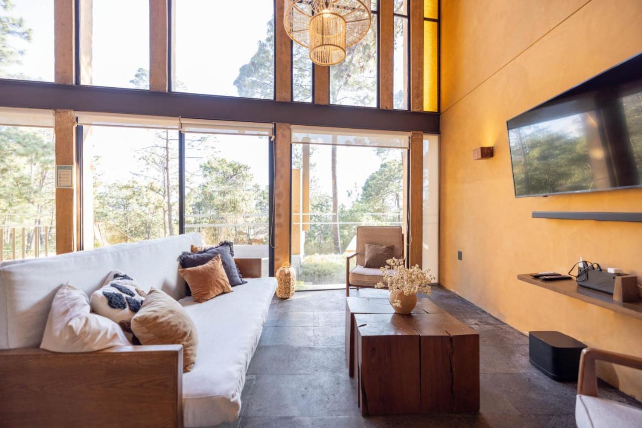 Cabaña de lujo moderna con Alberca climatizada Mazamitla bosque 1 Exterior foto